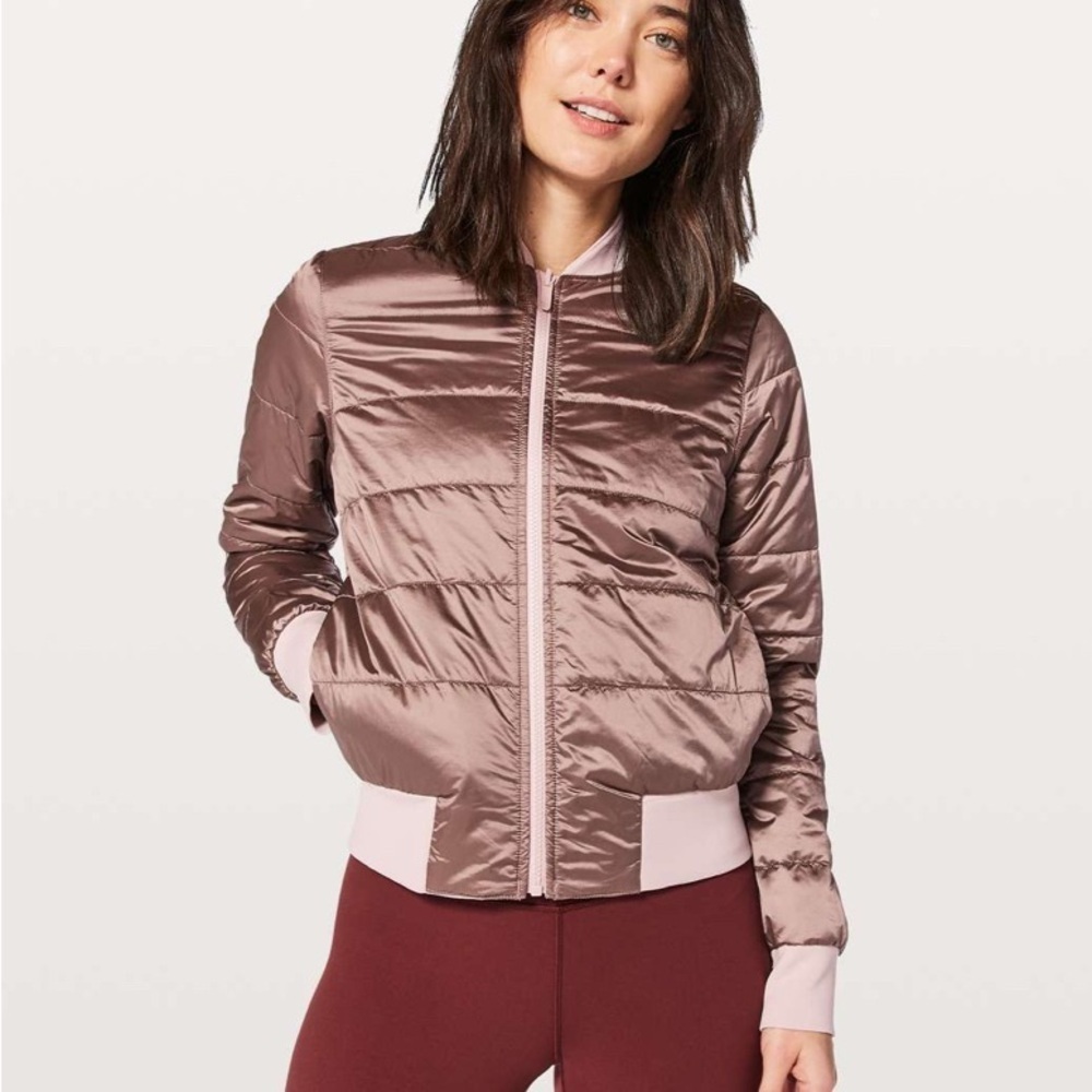Lululemon Non-Stop Bomber *Reversible Porcelain Pink - Picture 4 of 12
